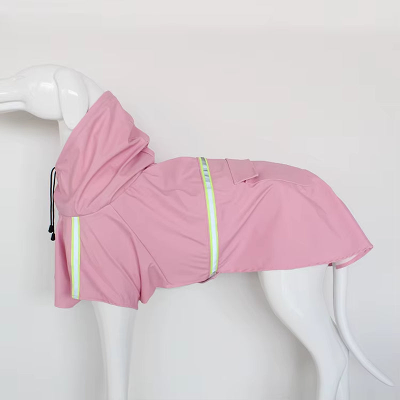 Big Dog Raincoat Cape-Style Reflective Stripe Pet Raincoat Windproof Rain-Proof Dog Hooded Raincoat