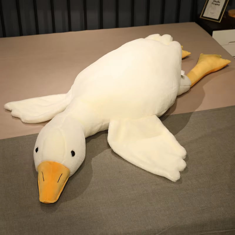 50-190Cm Large Brown Hug Stuffed Animal Duck Kawaii Giant Goose Plush Toy Sleeping Pillow Big Soft Doll Party Gift for Boy Girls