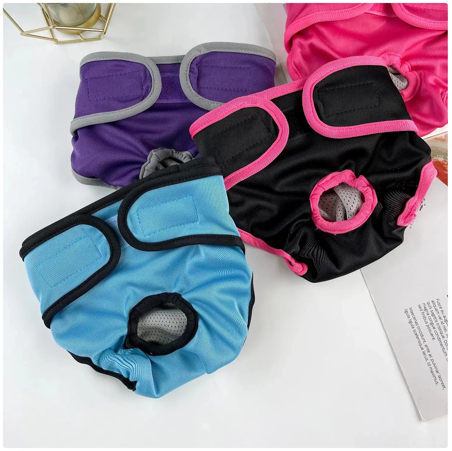 Comfortable and Stylish Reusable Dog Diaper - Adjustable Sanitary Pants for Dogs in Heat