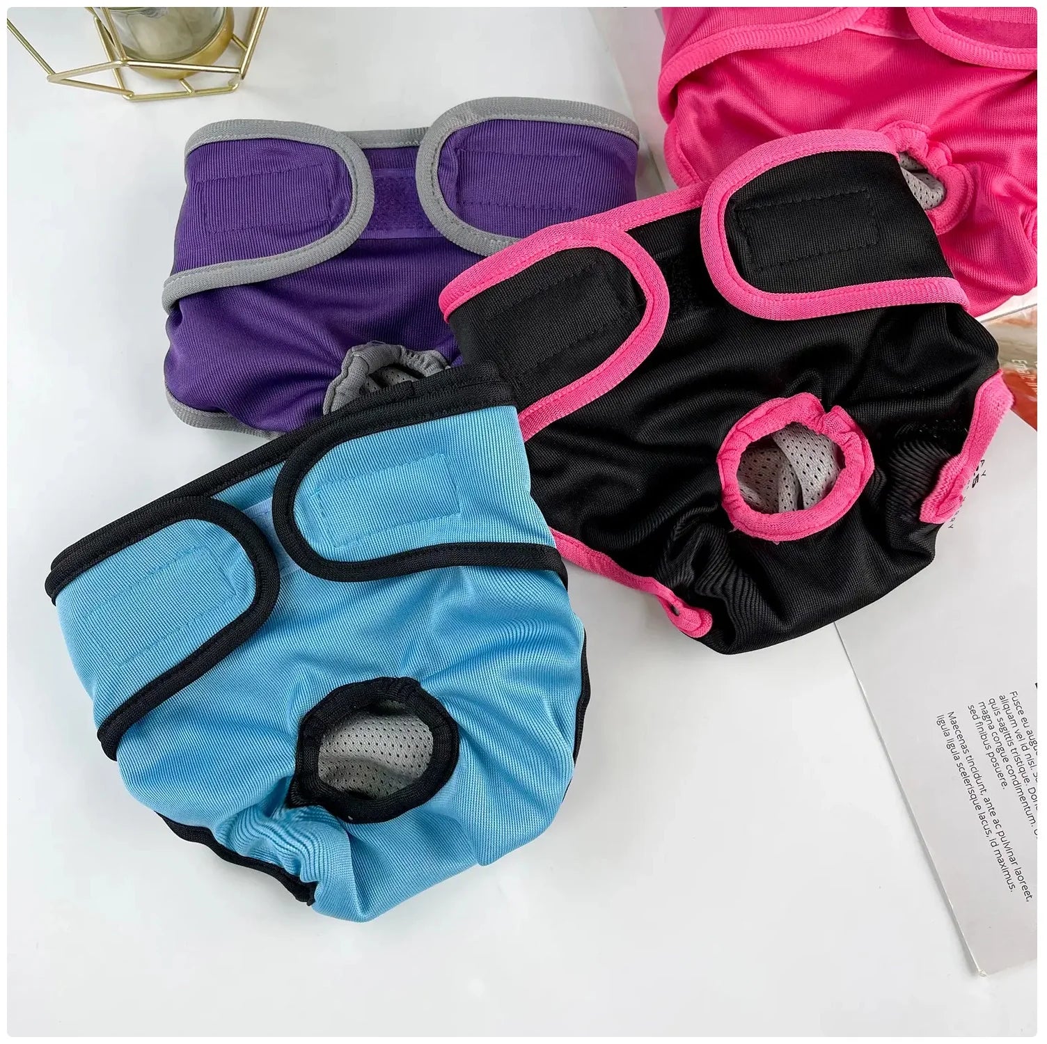 Comfortable and Stylish Reusable Dog Diaper - Adjustable Sanitary Pants for Dogs in Heat