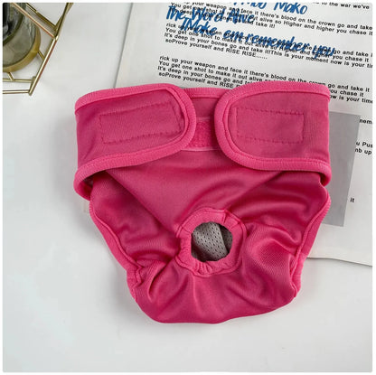 Comfortable and Stylish Reusable Dog Diaper - Adjustable Sanitary Pants for Dogs in Heat