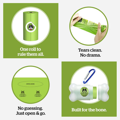 Pogi’S Dog Poop Bags - 10 Rolls (150 Doggie Poop Bags) - Leak-Proof Dog Waste Bags - Scented, Ultra Thick, Extra Large Poop Bags for Dogs