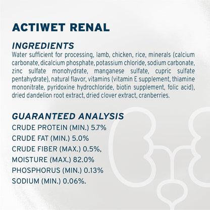 Kidney Care Dog Food – Renal Support Wet Dog Food with Lamb, Low Protein & Phosphorus Formula, Sensitive Stomach, 3.5 Oz Cans, 32 Pack – Vet Formulated, Made in Italy