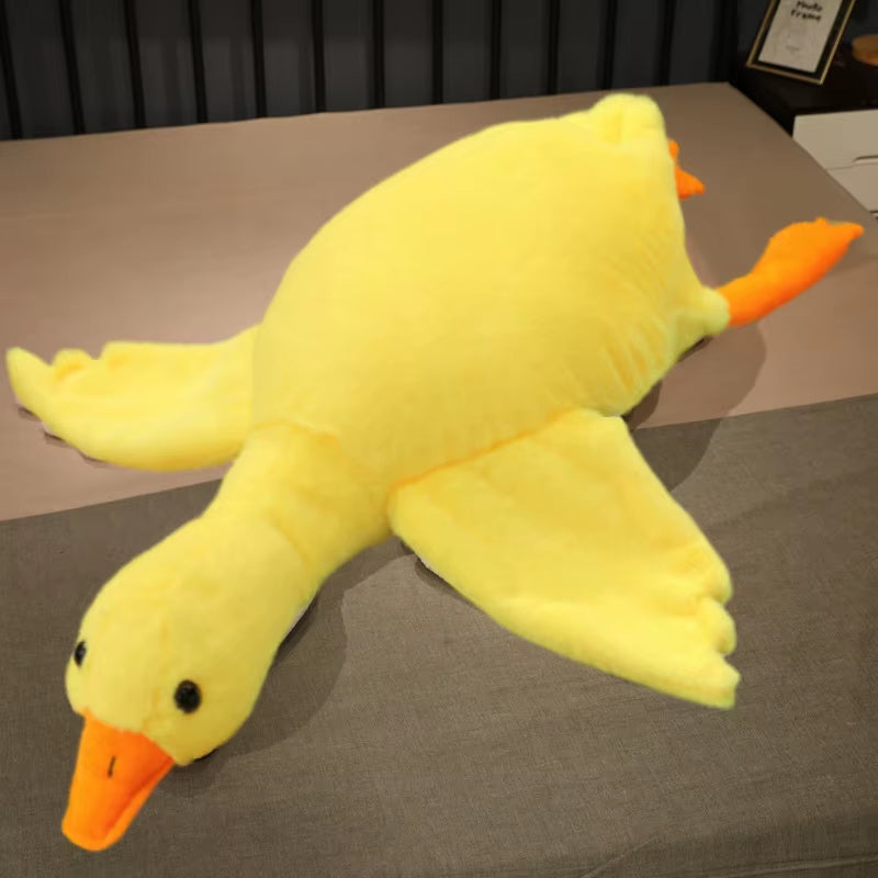 50-190Cm Large Brown Hug Stuffed Animal Duck Kawaii Giant Goose Plush Toy Sleeping Pillow Big Soft Doll Party Gift for Boy Girls