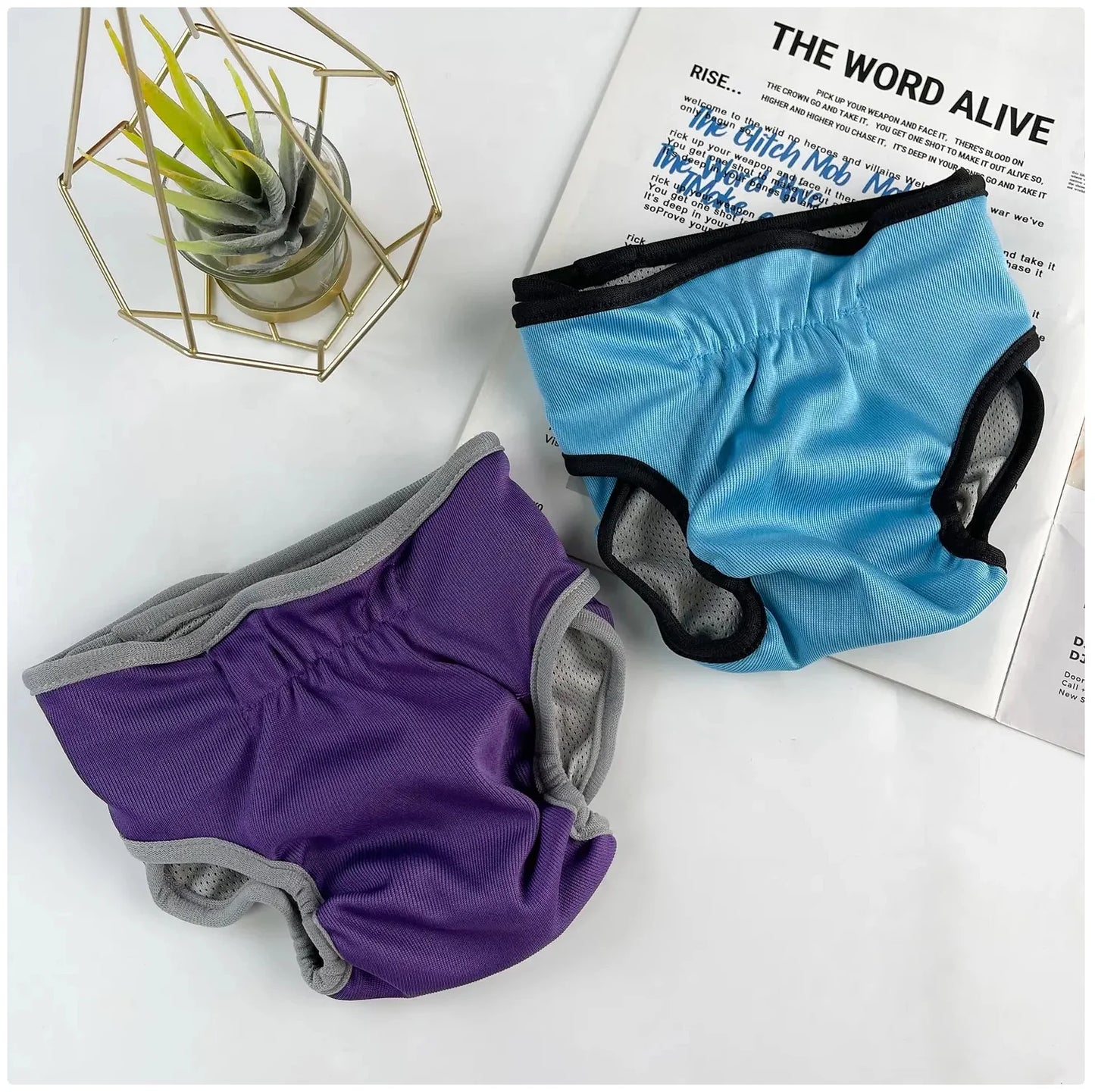 Comfortable and Stylish Reusable Dog Diaper - Adjustable Sanitary Pants for Dogs in Heat