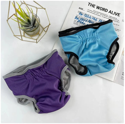 Comfortable and Stylish Reusable Dog Diaper - Adjustable Sanitary Pants for Dogs in Heat