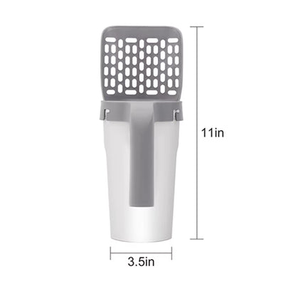 One Piece Cat Litter Scoop Set, Cat Poop Scoop Set, Pet Toilet Pick Up, Detachable and Portable Installation