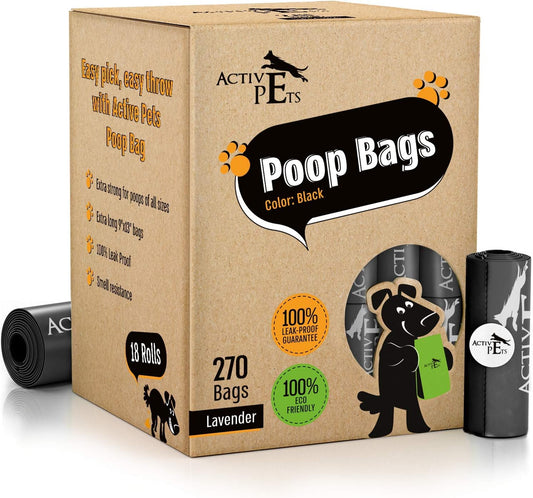 Dog Poop Bag, Extra Thick Dog Waste Bags, Leak-Proof Dog Bags for Poop, Easy-Tear Dog Poop Bags, Strong Doggy Poop Bags, Lavender-Scented Dog Waste Bags Eco-Friendly Doggie Bags for Poop